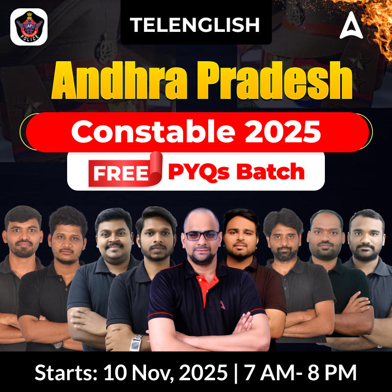 Andhra Pradesh Police Constable-2025 | Free PYQs Batch | Online Classes By Adda247