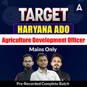 Target Haryana ADO (Agriculture Development Officer) Mains Only 2025 | Online Live + Recorded Classes by Adda 247