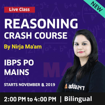 Reasoning crash course | ibps po mains | ultimate live classes