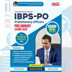 A Comprehensive Guide For IBPS PO Preliminary Exam 2025 |3000+ MCQs (English Printed Edition) By Adda247