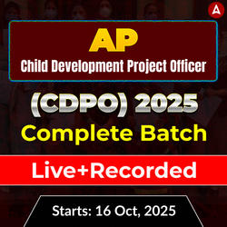 Andhra Pradesh Child Development Project Officer (CDPO) 2025 | Live + Recorded Batch | Online Classes By Adda247
