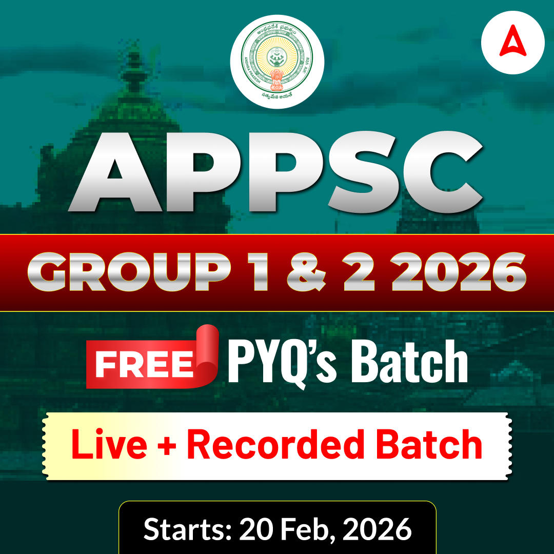 APPSC Group 1 & 2 2026 | FREE PYQs Batch | Live + Recorded | Online Live Classes By Adda247