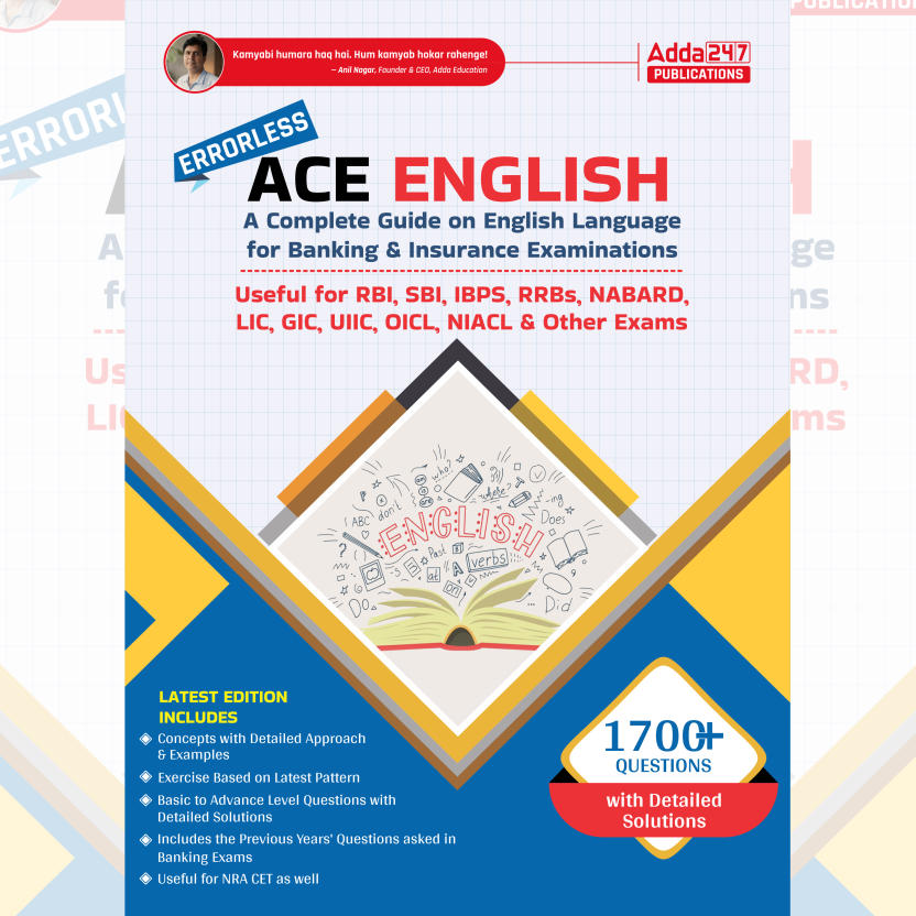 Ace English Language For Banking and Insurance (Third Edition Printed Book) By ADDA247