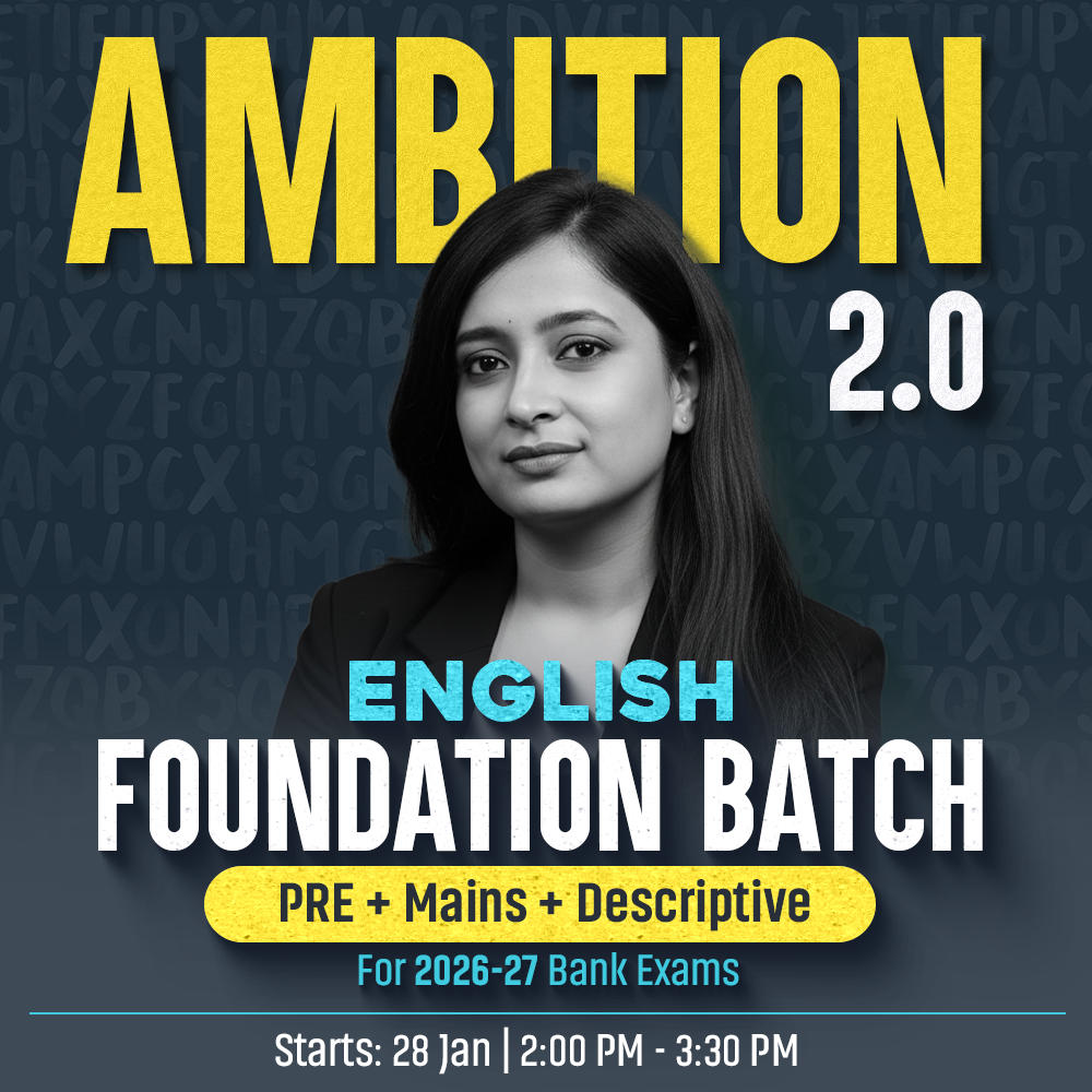 Ambition 2.0 | English Foundation Batch for 2026 Bank Exams | Pre + Mains | Online Live Classes by Adda 247