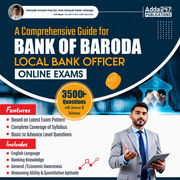 Bank of Baroda Local Bank Officer Online Exam Guide | 3500+ Questions with Answers & Solutions Book (English Printed Edition) By Adda247