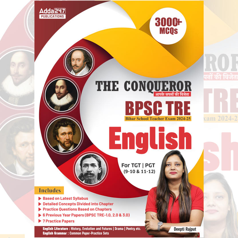 The Conqueror | आपके सपनों की विजेता BPSC TRE English Book for TGT & PGT(9-10 & 11-12) | 3000+ MCQs(English Printed Edition) By Adda247