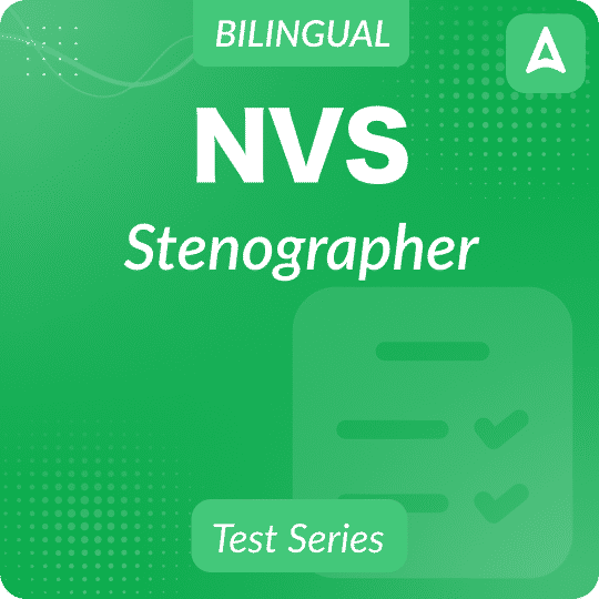 NVS Stenographer Mock Test 2024 - 2025