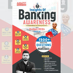 Insights of Banking Awareness | A Complete Mastery over Banking Awareness with Budget 2024-25 |1500+ MCQs with Explanation(English Printed Edition)