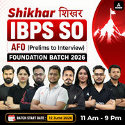 Shikhar शिखर IBPS SO AFO (Prelims to Interview) Foundation Batch For 2026 Exams with eBook and TestSeries videos and | Online Live Classes By Adda247