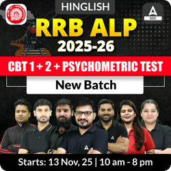 RRB ALP (CBT 1 + 2 + Psychometric Test) 2025-26 New Batch with Test Series and Ebook | Hinglish | Online Live Classes By Adda247