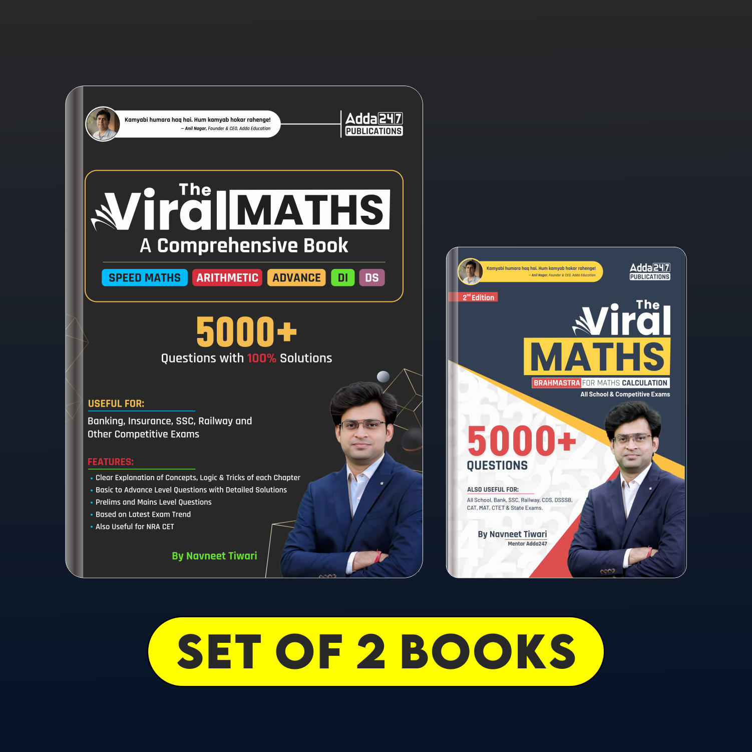 Combo Of Viral Maths A Comprehensive Book & Viral Maths 2.0 | Brahmastra Pocket Book (English Printed Edition) By Adda247