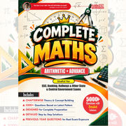 Complete Maths Book | Arithmetic + Advanced Maths | 5000+ Questions with Solutions |  (English Printed Edition) by Adda247
