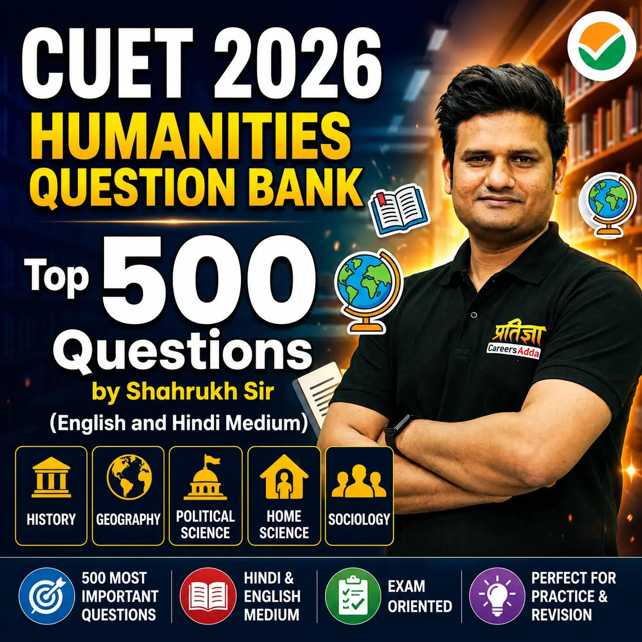 CUET 2026 Humanities Question Bank (English and Hindi Medium)