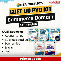 CUET UG PYQ KIT COMMERCE Domain (Accountancy, BST, Economics) & GAT + English | Printed Books by Adda 247