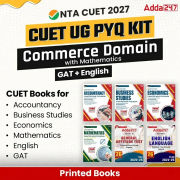 CUET UG PYQ KIT COMMERCE Domain (Accountancy, BST, Economics, Mathematics) & GAT + English | Printed Books by Adda247
