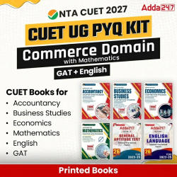 CUET UG PYQ KIT COMMERCE Domain (Accountancy, BST, Economics, Mathematics) & GAT + English | Printed Books by Adda247