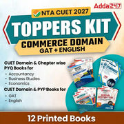 CUET TOPPERS KIT Commerce Domain (English + GAT + Commerce) | Printed Books By Adda247