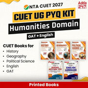 CUET UG PYQ KIT Humanities Domain (History, Geography, Political Science) & GAT + English | Printed Books by Adda247
