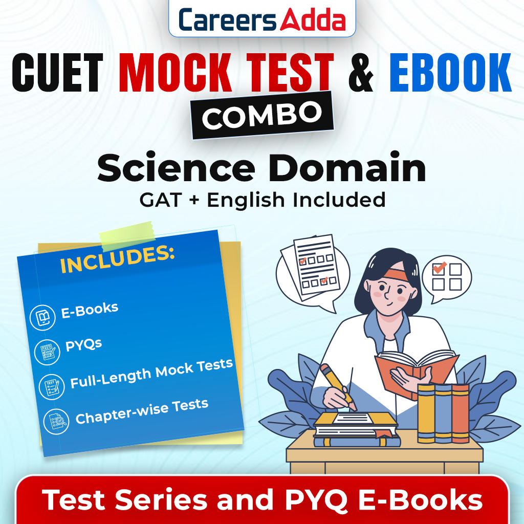 CUET Mock Test & E-Book Combo (Science with Maths, GAT, English) – E-books, PYQs, Mock Tests & Chapter Test by CareersAdda