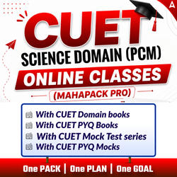 CUET SCIENCE (PCM) 2027 Online Classes - Mock Test, Ebooks and Printed Books (Mahapack Pro)