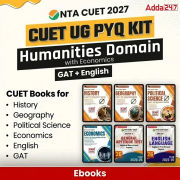 CUET UG PYQ KIT ARTS Domain (History, Geography, Political Science, Economics, GAT, and English | E-books by Adda 247