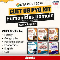 CUET UG PYQ KIT ARTS Domain (History, Geography, Political Science, Economics, GAT, and English | E-books by Careers Adda