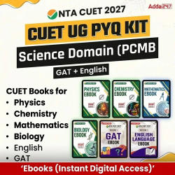 CUET UG PYQ KIT SCIENCE Domain (PCMB + GAT + English | Ebooks by Adda 247
