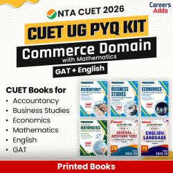 CUET UG PYQ KIT COMMERCE Domain (Accountancy, BST, Economics, Mathematics) & GAT + English | Printed Books by Careers Adda