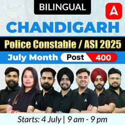 Chandigarh Police Constable / ASI 2025  ( July Month ) | 400 Posts | Bilingual |Online Live Classes by Adda 247