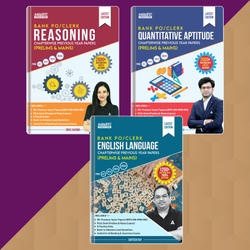 Combo Of 3 Bank PO/Clerk Quant + Reasoning+ English Language Chapterwise Previous Year Papers(English Printed Edition) By Adda247