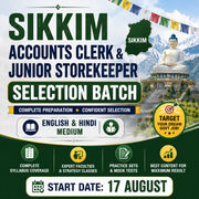 Sikkim Accounts Clerk & Junior Storekeeper 2026 | Selection Batch | English & Hindi Medium