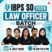 IBPS SO 2026 | LAW Officer Batch | Online Live Classes by Adda 247