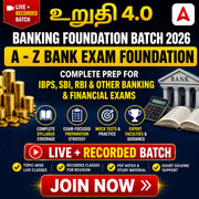 உறுதி 4.0 - Banking Foundation Batch 2026 for IBPS, SBI, RBI, Other Banking and Financial Exams | Online Live Classes by Adda 247 | Online Live Classes by Adda 247