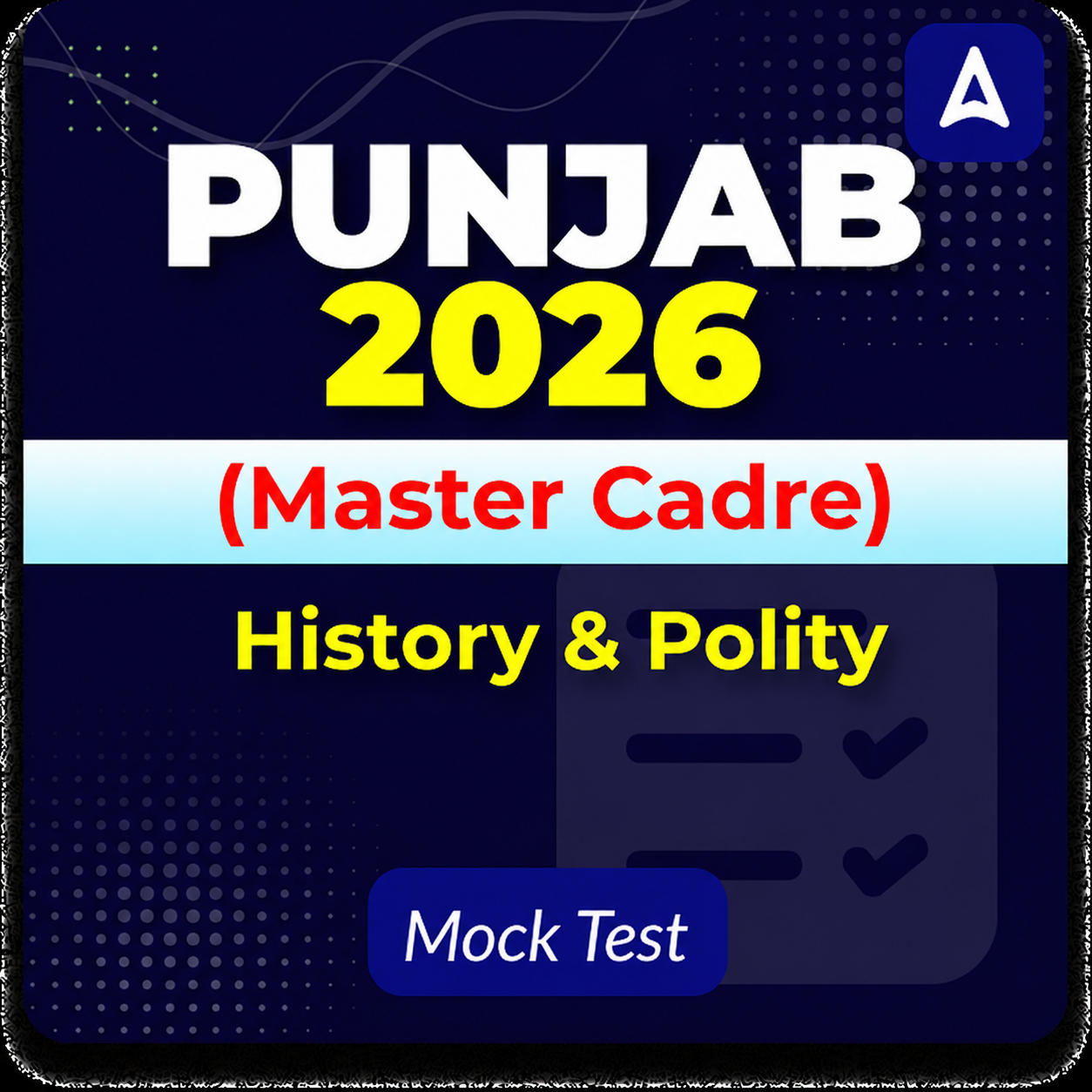 Punjab Master Cadre 2026 Mock Test