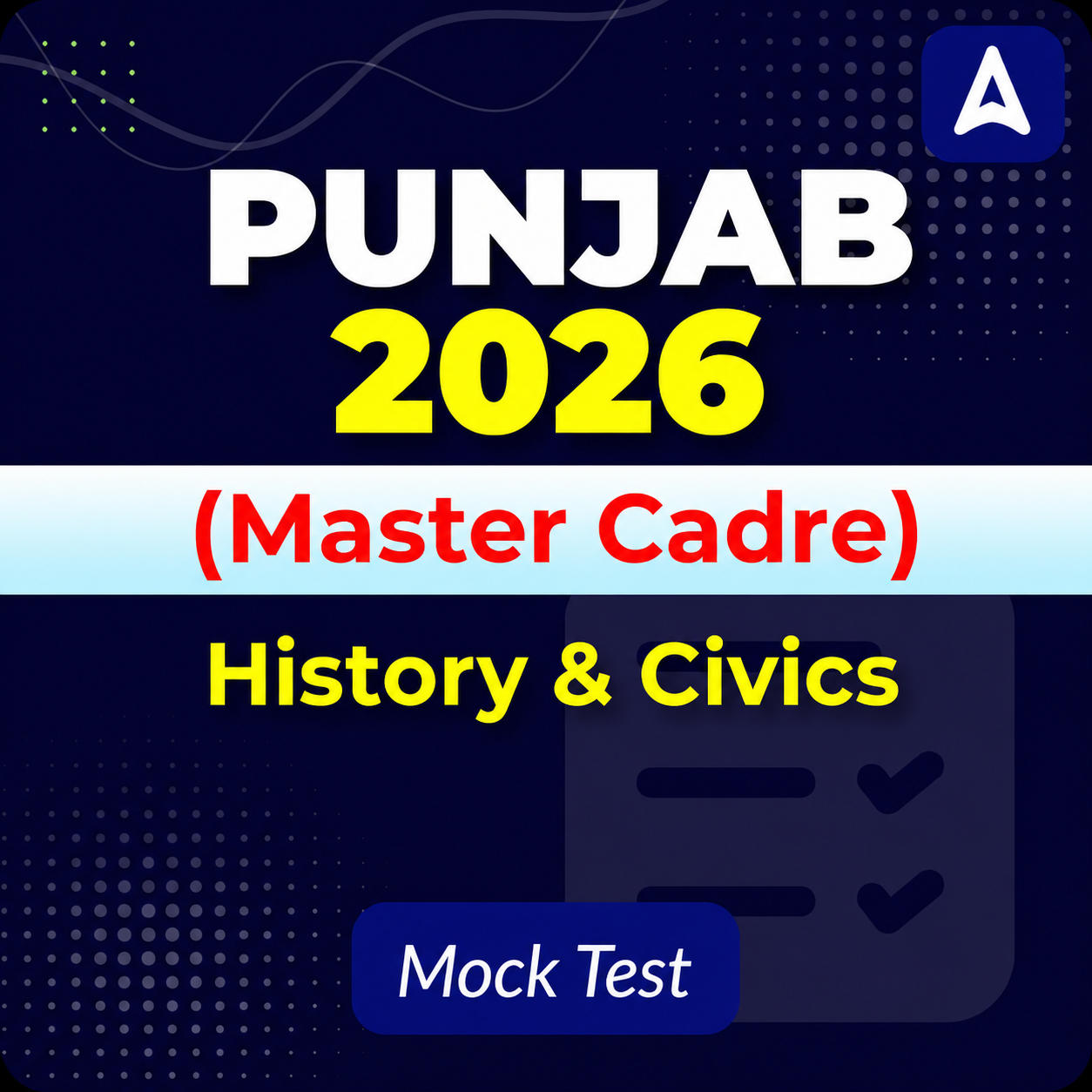 Punjab Master Cadre 2026 Mock Test