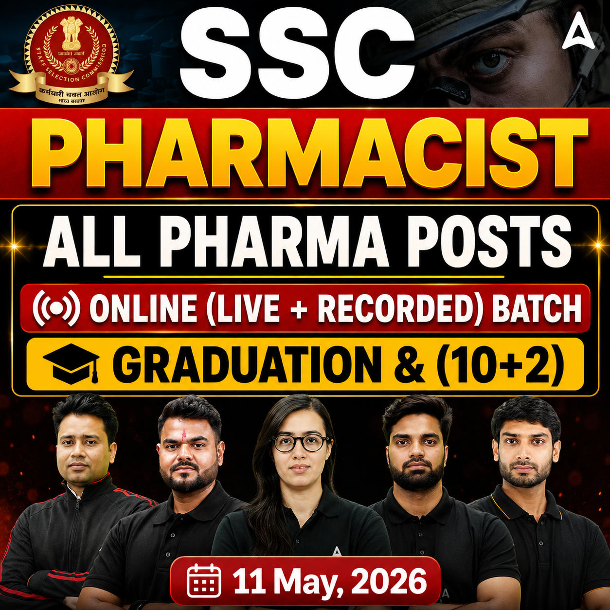 SSC Pharmacist Foundation Batch 2026 ALL PHARMA POSTS | Graduation & (10+12) | Online Live Classes by Adda 247