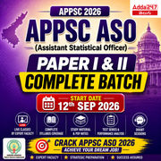 APPSC ASO (Assistant statistical officer) Paper I & II Complete Batch 2026 | Online Live Classes by Adda247