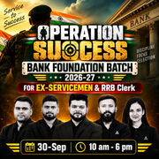 Operation Success: Bank Foundation Batch 2026–27 for Ex-Servicemen & RRB Clerk | Online Live Classes by Adda 247