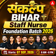 संकल्प - Bihar Staff Nurse Foundation Batch 2026 Online (Live + Recorded) Batch by Adda247