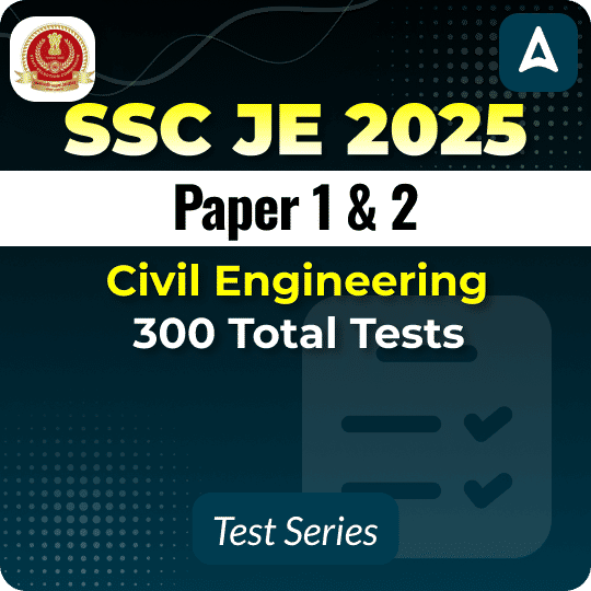 SSC JE Civil Engineering 2025 Test Series