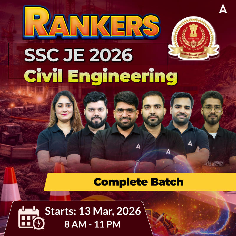 Rankers : SSC JE Civil Engineering 2026 | Complete Batch +Test Series + eBooks | Hinglish | Online Live + Recorded Classes By Adda247