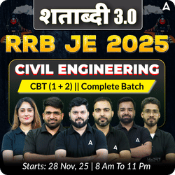 शताब्दी 3.0 - RRB JE 2025 Civil Engineering (CBT-1&2) Complete Online Batch By Adda247 | Online Live Classes by Adda 247