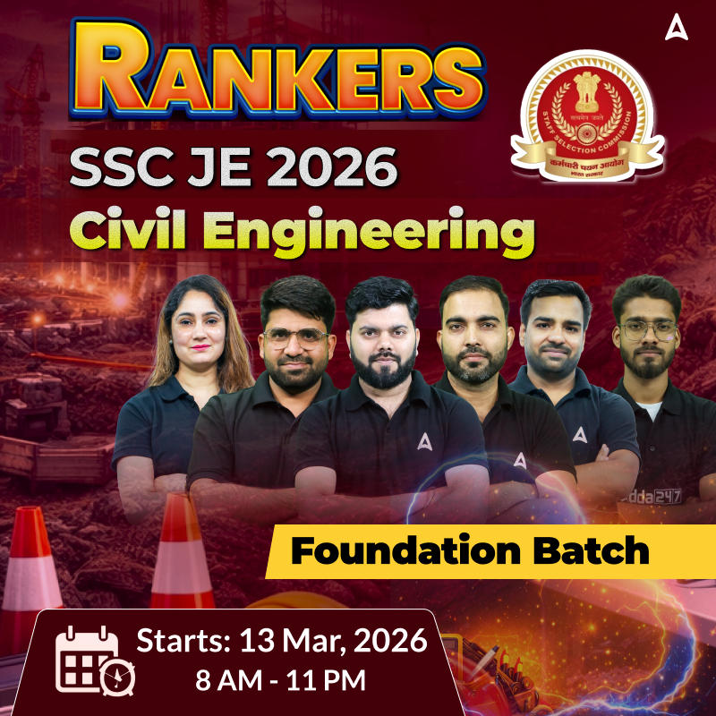 Rankers : SSC JE Civil Engineering 2026 | Complete Batch +Test Series + eBooks | Hinglish | Online Live + Recorded Classes By Adda247
