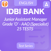 IDBI Bank Junior Assistant Manager Grade ‘O’ - AAO (Specialist)