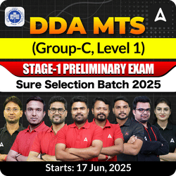 DDA MTS (Group-C, Level 1) Stage-1 Preliminary Exam Sure Selection Batch 2025 | Hinglish | Online Live Classes by Adda247