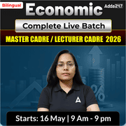 Economic Master CADRE / LECTURER CADRE 2026 Complete Live Batch | Bilingual | | Online Live Classes by Adda 247