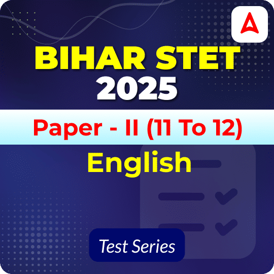 Bihar STET English Paper - II Mock Test 2025