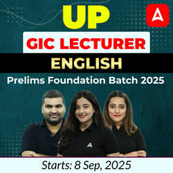UP GIC Lecturer English Prelims Foundation Batch 2025 | Online Live Classes by Adda247