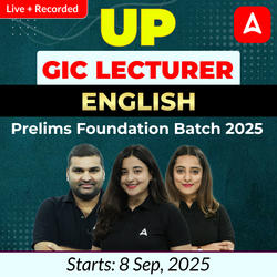 UP GIC Lecturer English Prelims Foundation Batch 2025 | Online Live + Recorded Classes by Adda247