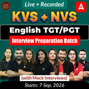 KVS + NVS | English TGT/PGT Interview Preparation Batch (with Mock Interviews) | Live + Recorded Classes by Adda247